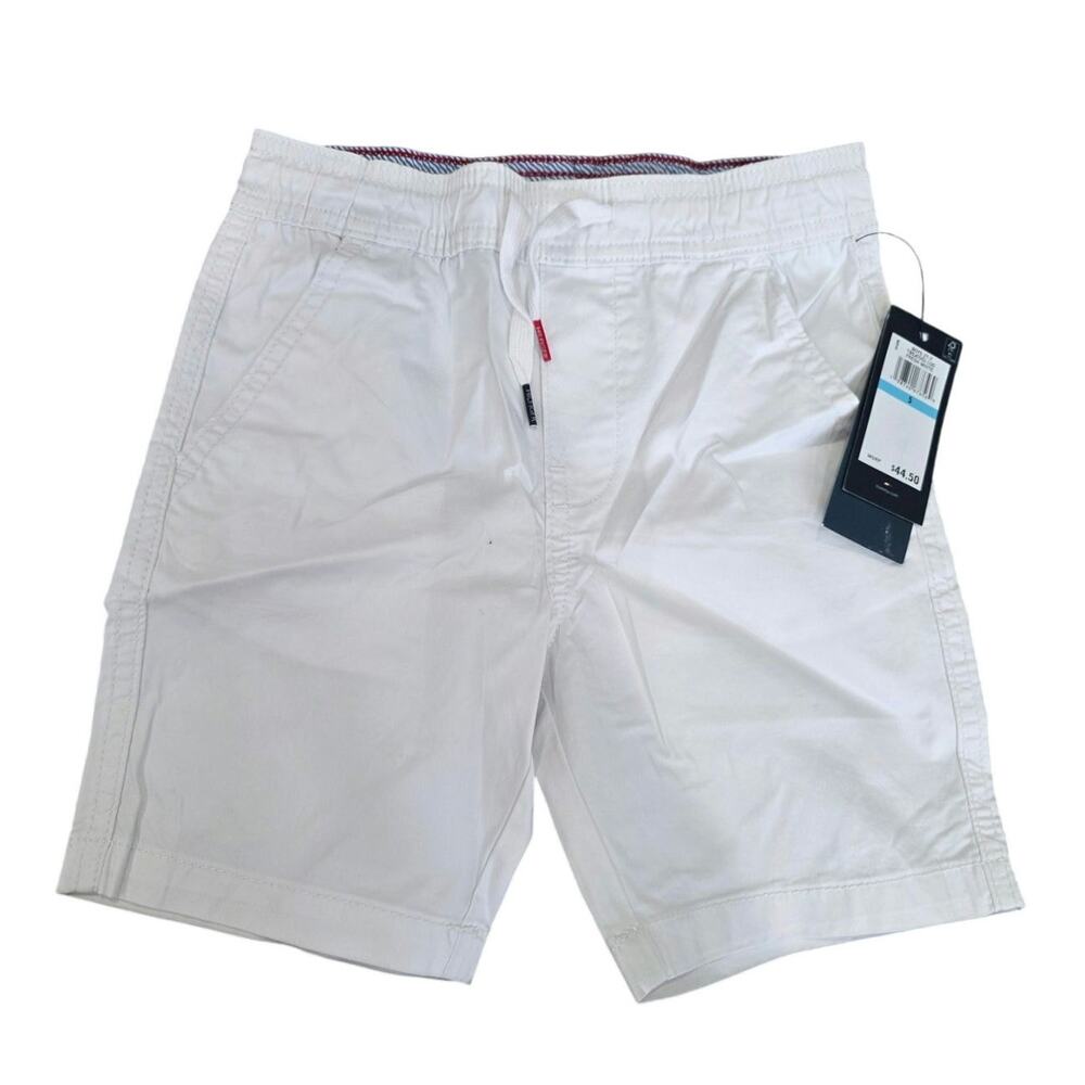 NWT Tommy Hilfiger Boys' 2T-7 Core Essentials Pull-On Shorts White Size 5